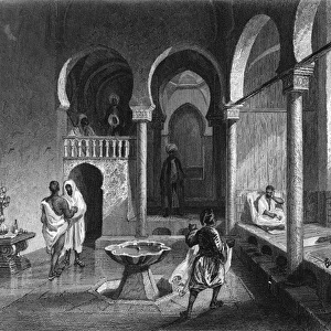 Moorish bath in Algiers, 19th century, in "L Algerie ancienne et moderne par
