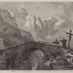 Morning in the Viescher Thal, going up to the High Pasturage (engraving)