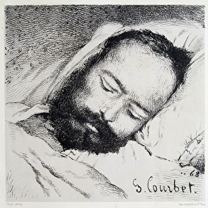 Mortuary portrait of Proudhon, 20 / 01 / 1865 - by Gustave Courbet
