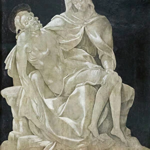 Mourning the dead Christ (Pieta), the master of Madonna of Manchester, 16th century (panel)