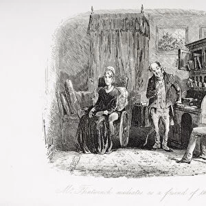 Mr. Flintwinch mediates as a friend of the family, illustration from Little