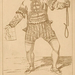 Mr Joseph Grimaldi as Clown in the popular pantomime Mother Goose (engraving)