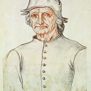 Ms 266 fol. 275 Portrait of Hieronymus Bosch (145-1516) from the Recueil d Arras