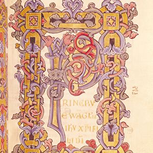 Ms 479 fol. 32 Initial P from Les Evangiles de l Abbaye de Cysoing