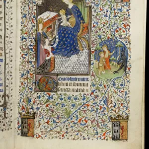 MS 62 f. 20r, St. Catherine presents Isabel of Brittany to the Virgin and Child
