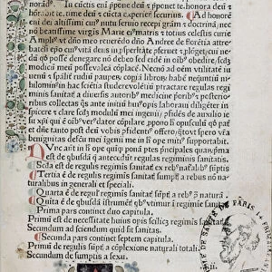 Ms 6310 First page from Regimen Sanitatis, 1483 (vellum)