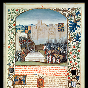 Ms Fr 82 Fol. 59 The Burgundian and English Armies, from Anciennes Chroniques d