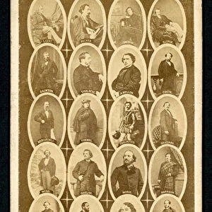 Musical and vocal celebrities, 19th Century (litho)