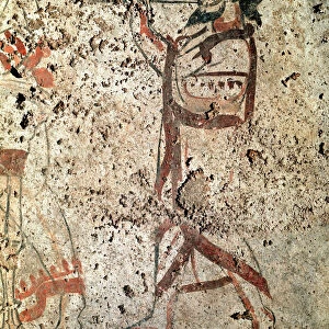 A musician playing the flute Lucanian fresco from the 4th century BC