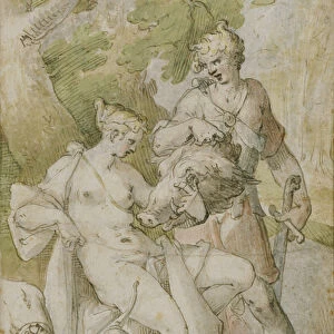 Mythological Scene (oil on canvas)