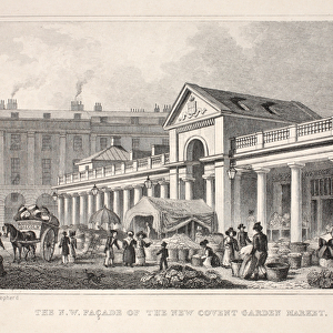 The N. W. Facade of the New Covent Garden Market, from London and it
