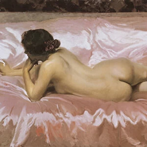Naked woman. Painting by Joaquin SOROLLA (1863-1923), 1902. Oil on canvas