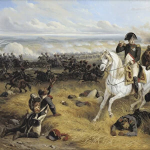 Napoleon in the Battle of Wagram (5-6 juillet 1809) - par Bellange, Hippolyte (1800-1866)