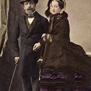 Napoleon III and Empress Eugenie by Disderi (1819-1889) - circa 1865 - Digital colouring