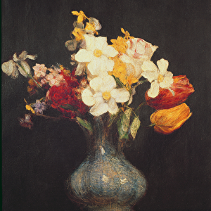 Narcissi and Tulips, 1862 (oil on canvas)