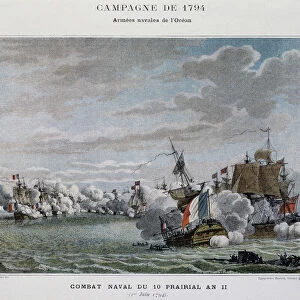 Naval combat, du 10 prairial An II (1794) - in "