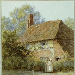 Near Westerham, Kent, 1900 (w / c with scratching out on paper)