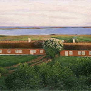 The Neighbouring Farm Houses, 1894 (oil on canvas)
