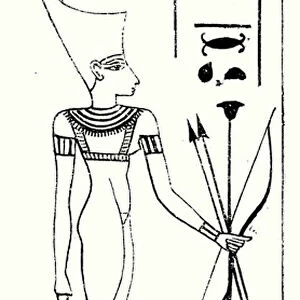 Neith, ancient Egyptian goddess (engraving)