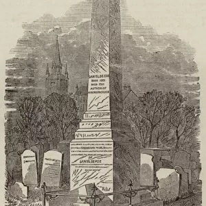 New Monument of Daniel Defoe, in Bunhill-Fields Burial Ground (engraving)