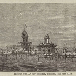 The New Pier at New Brighton, Cheshire (engraving)
