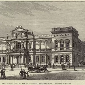 New Public Library and Art-Gallery, Newcastle-on-Tyne (engraving)