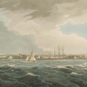 New York from Governors Island, no. 20 from the Hudson River Portfolio, engraved by J