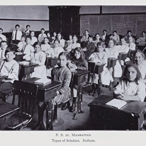 New York School Enquiry, 1911-13: Ps 21, Manhattan (b / w photo)