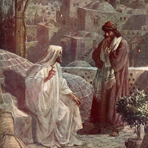 Nicodemus visits Jesus to hear his teachings - Bible