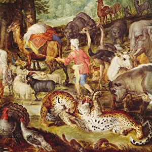 Noahs Ark, detail of the right hand side, after a painting by Jan Brueghel the Elder