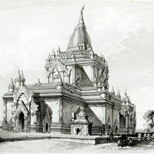 North Eastern view of Gaudapalen Temple at Pagan (engraving)