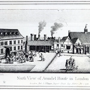 North View of Arundel House in London etched by Wenceslaus Hollar in 1646 and published in 1792