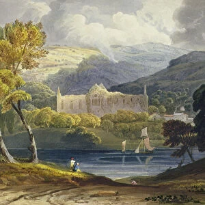 North View of Tintern Abbey from Picturesque Illustrations of the River Wye
