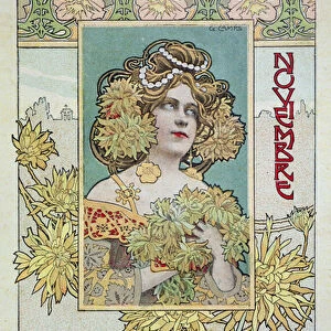 November, from a calendar for Henri Garnier & Co. 1902 (colour litho)