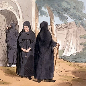 Nuns, 1804 (colour litho)