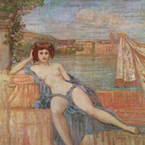 Nymph by Harbour (oil on canvas)