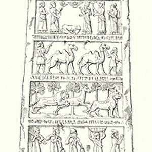 The Obelisk of Shalmanaser III (engraving)