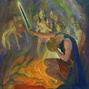 Odysseus in the Land of the Dead, 1929 (litho)