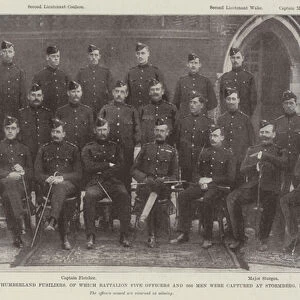 Officers of the 2nd Northumberland Fusiliers, of which Battalion Five Officers and 366 Men were captured at Stormberg, 9 December (b / w photo)