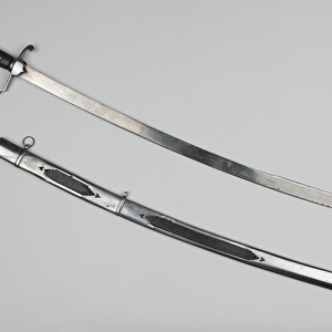 Officers sword, 51st Foot, c. 1809 (steel with wooden grip)