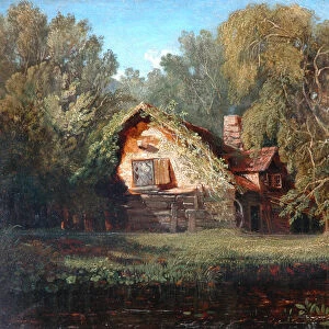Old Cottage (oil on canvas)