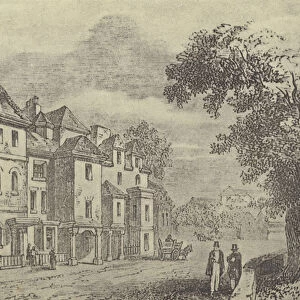Old Houses facing College (gravure)