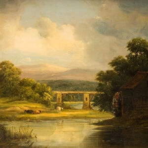 The Old Mill, Bath, (oil on canvas)