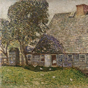 The Old Mulford House, East Hampton, 1917 (oil on canvas)