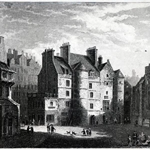 Old Tolbooth, Edinburgh, engraved by Edward Finden (engraving)