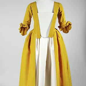 Open robe, closed bodice gown, 1760-69 (silk, wool)