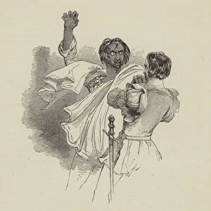 Othello and Iago, Othello, Act III, Scene III (engraving)