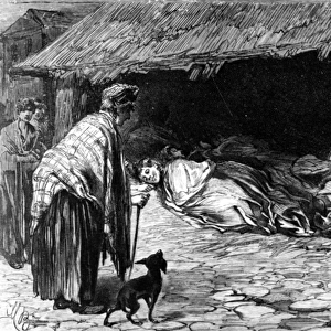 Outcasts Sleeping in Sheds in Whitechapel, 1888 (engraving)