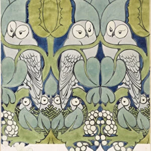 Owls, 1913 (w / c and pencil on paper)