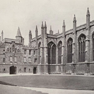 Oxford: New College (b / w photo)